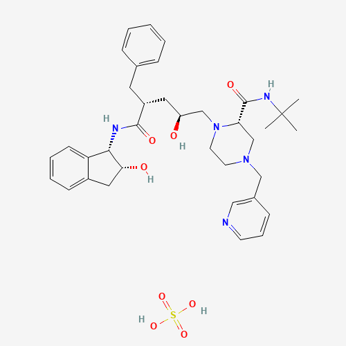Indinavir sulfate salt hydrate molecular structure