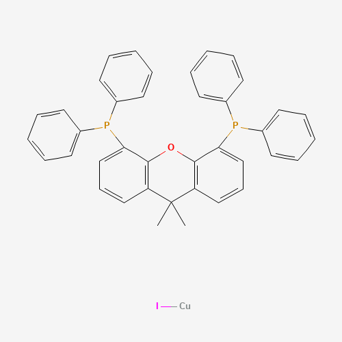 Iodo[4,5-bis(diphenylphosphino)-9,9-dimethylxanthene]copper(I) molecular structure