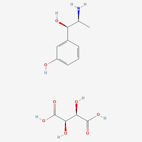 Metaraminol (+)-bitartrate salt molecular structure
