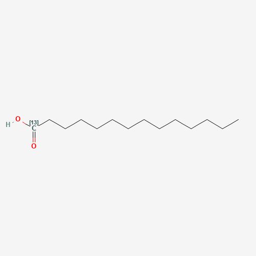 Myristic acid-1-13C molecular structure