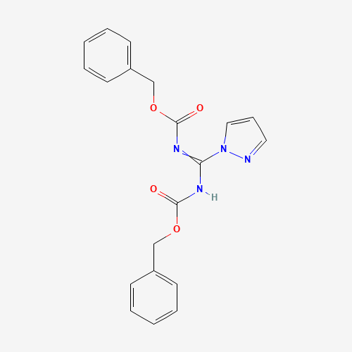 N,N′-Bis(benzyloxycarbonyl)-1H-pyrazole-1-carboxamidine molecular structure