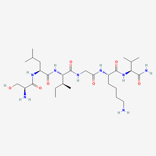 Ser-Leu-Ile-Gly-Lys-Val-amide molecular structure