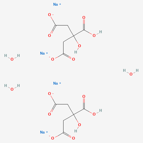 Sodium citrate dibasic sesquihydrate molecular structure