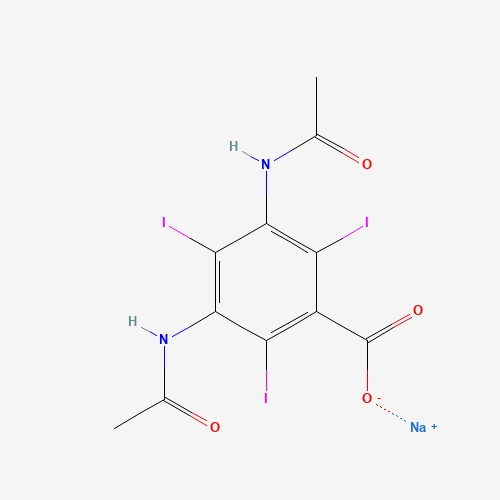 Sodium diatrizoate hydrate molecular structure
