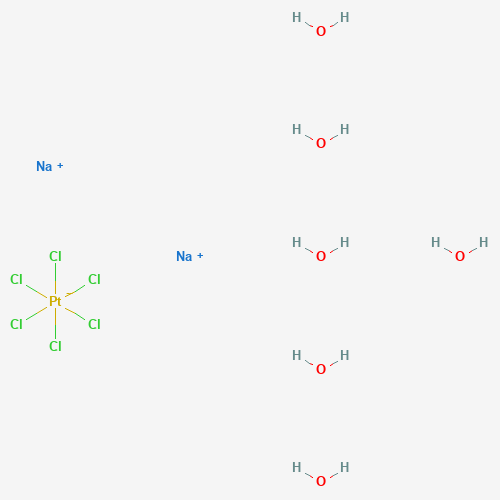 Sodium hexachloroplatinate(IV) hexahydrate molecular structure