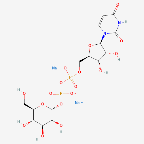 Uridine 5′-diphosphoglucose disodium salt hydrate from Saccharomyces cerevisiae molecular structure