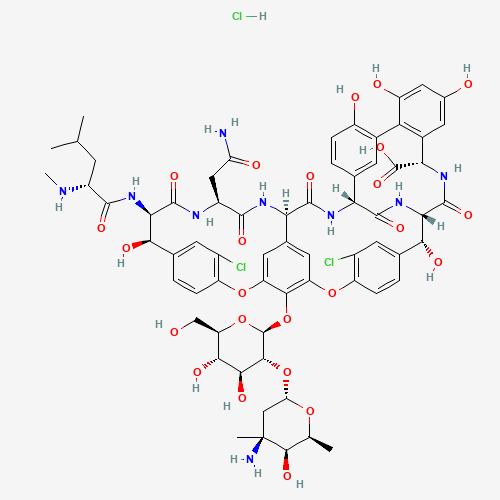 Vancomycin hydrochloride from Streptomyces orientalis molecular structure